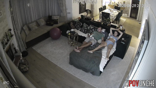 Their camera in living room was working all day so see their cozy evening