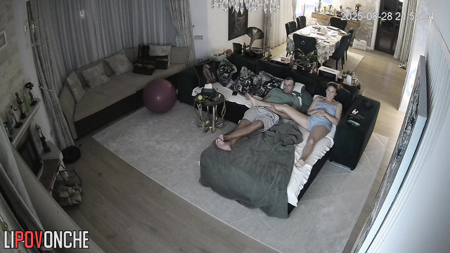 Their camera in living room was working all day so see their cozy evening