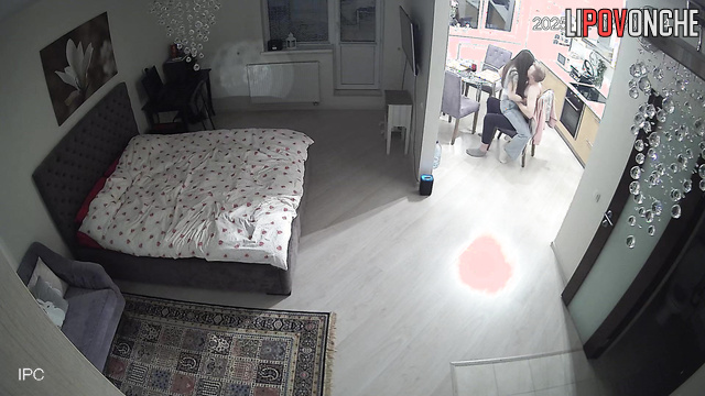 This is their first sleepover together, spy camera