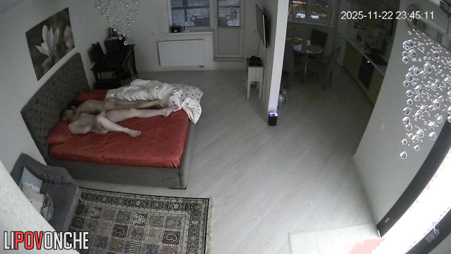 The young husband spends a long time trying to convince his skinny wife to fuck