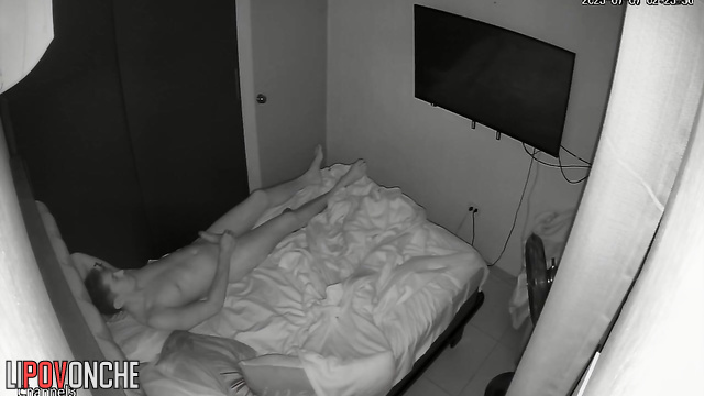 After kissing, the young lover moves down to the brunette's tender pussy