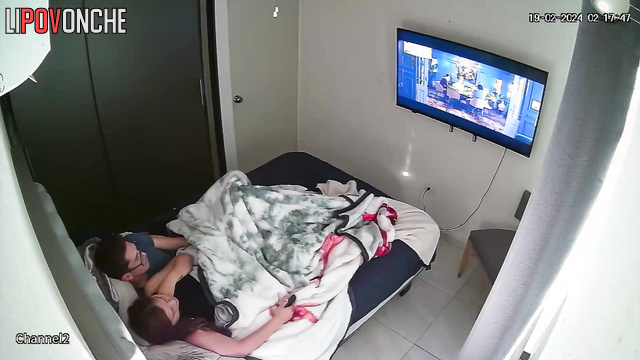 The horny brunette feels shy when the man licks her hot pussy