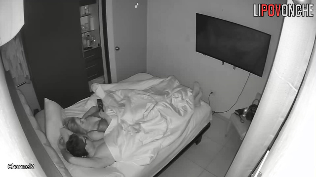 A sleepy man jerks off before having a fuck with a pretty mommy