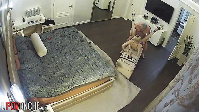 A heavyset older man intensely fucks his sexy wife in every position imaginable