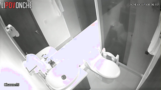 A compilation of videos showing a sexy brunette using the restroom