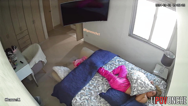 Family chatting on the bed and enjoying this day