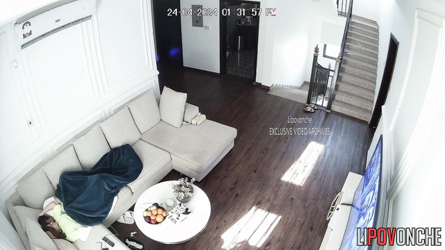 Couple teasing each other under the blanket (hidden video)