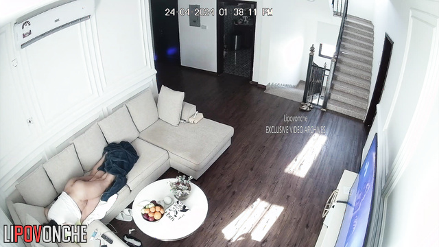 Couple teasing each other under the blanket (hidden video)