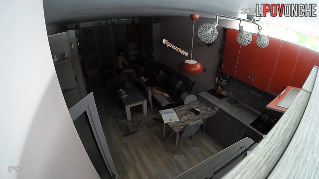 Strangers watching their normal day (living room)