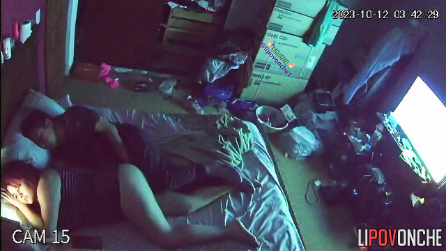 They did everything on this bed (night hidden cam)