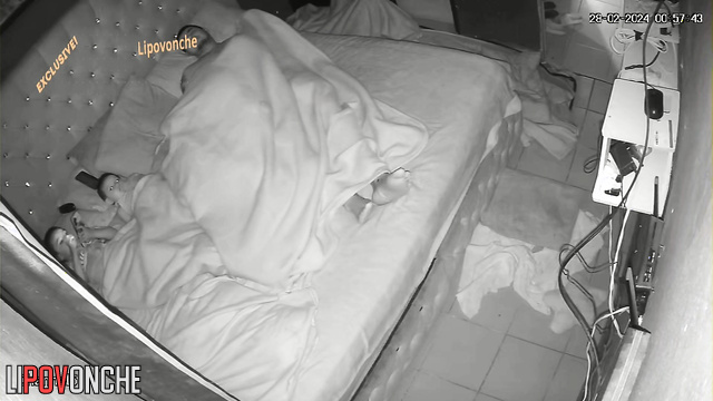 Chubby mom sucking cock her boyfriend under the blanket