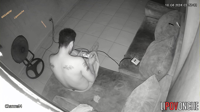 Husband fingering his juicy wife in the dark room