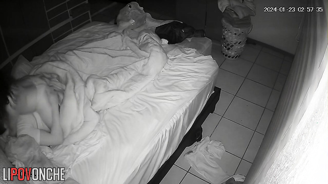 Private footage of a morning fuck with a perky chubby wife