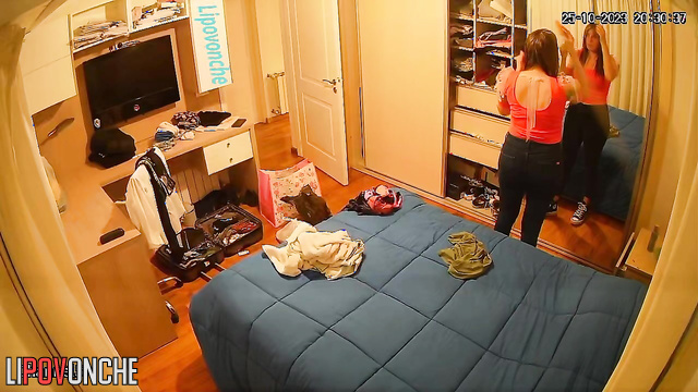 A husband put a hidden camera in the bedroom and filmed his wife naked