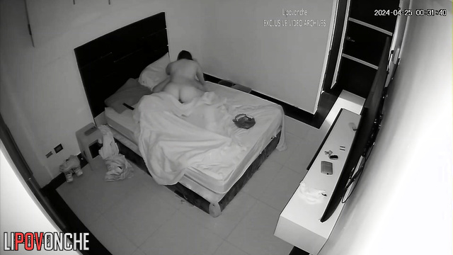 Big-breasted wife woke up her husband and demanded a fuck