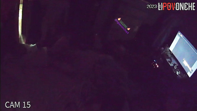 A curvy brunette in sexy red panties prefers to sleep with the TV on