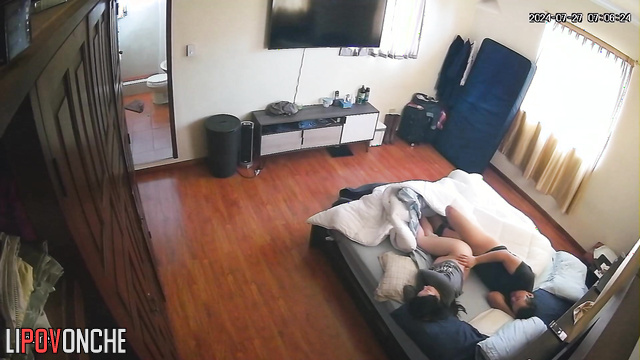 When brunette woke up, she found husband actively fucking her