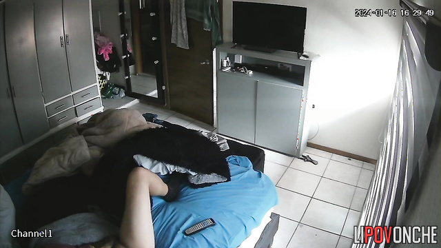 The aroused man eagerly jerks off after a pleasurable blowjob from a sexy brunette