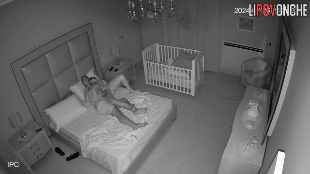 The highly aroused husband slipped his hand under his lustful wife's panties