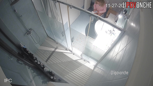 The curly milf almost forgot to put on her underwear when she got up from the toilet