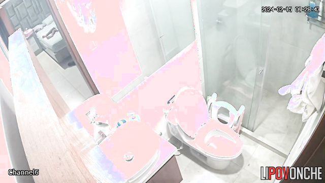 Sexy brunette peeing naked and dreaming about strong cock