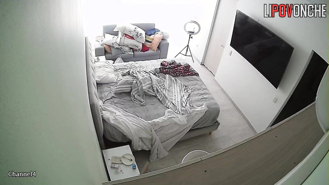 A young lover woke up a sleeping naked brunette with a gorgeous butt