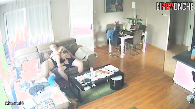 A chatty milf plays with her older husband's big cock and gives him a blowjob