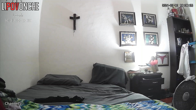 A playful, slender beauty got into some bedroom fun with her naked husband
