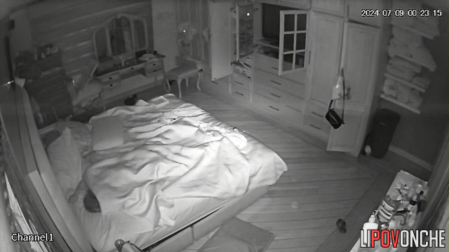 Lady masturbating under the blanket in strange positions