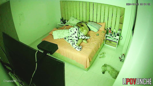 Unknown people installed a camera right in their bedroom