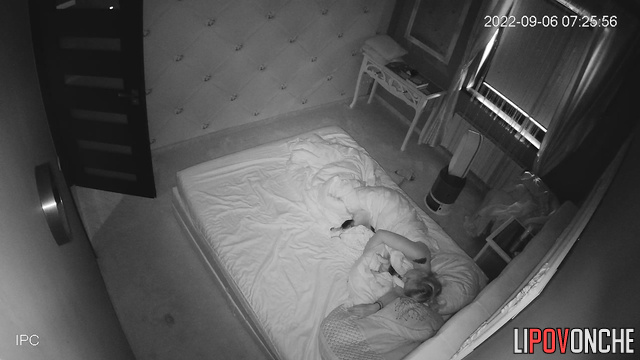 Babe hugs cute furry friend in her sleep, cute tape