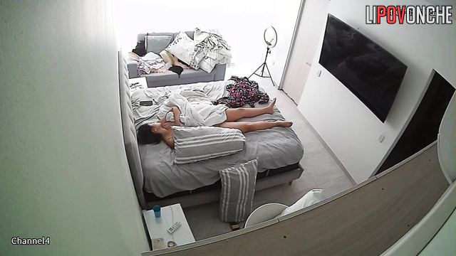 Husband is spying her masturbation with a hidden camera