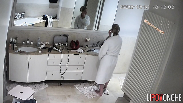 This sexy couple is constantly being watched (bathroom tape)