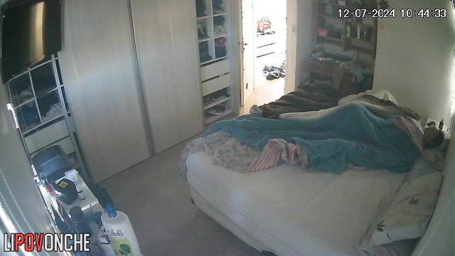 She suddenly became aroused and started doing it under the blanket
