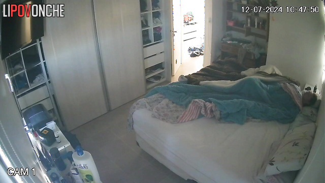 She suddenly became aroused and started doing it under the blanket