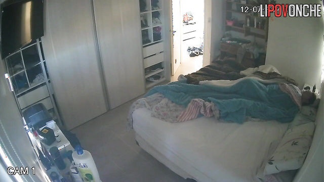 She suddenly became aroused and started doing it under the blanket