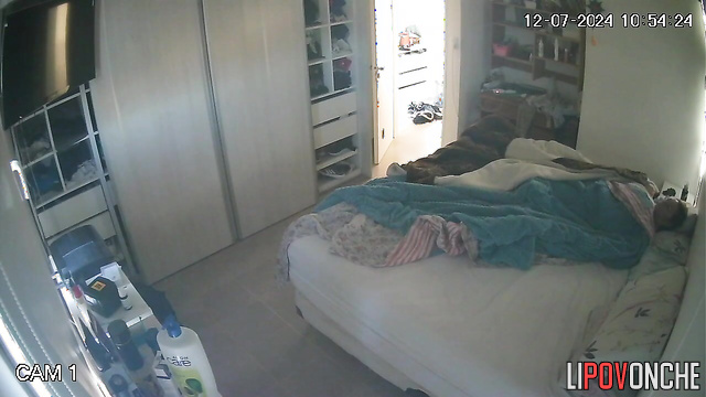 She suddenly became aroused and started doing it under the blanket