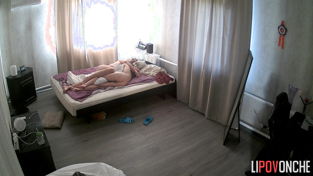 Naked people sleep so sweetly and don't want to wake up