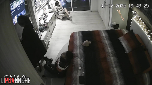 Family enjoying an evening of leisure in a cozy home