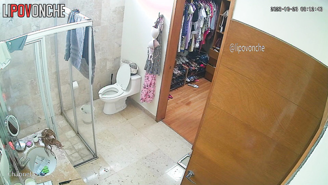 Woman likes to take a shower, she does it every day