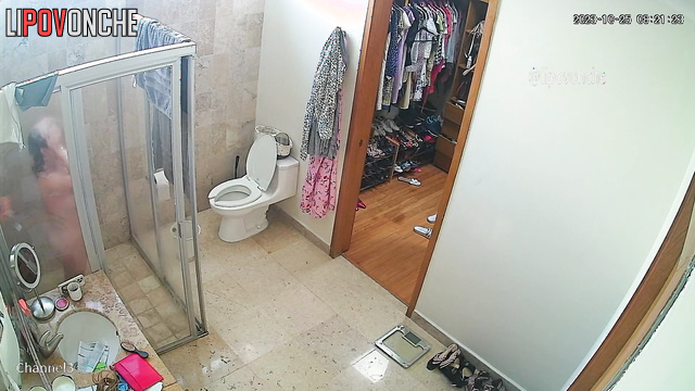 Babe likes to take a shower, she does it three times a day