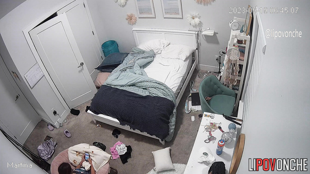 Perhaps her stupid family installed a cam in her room