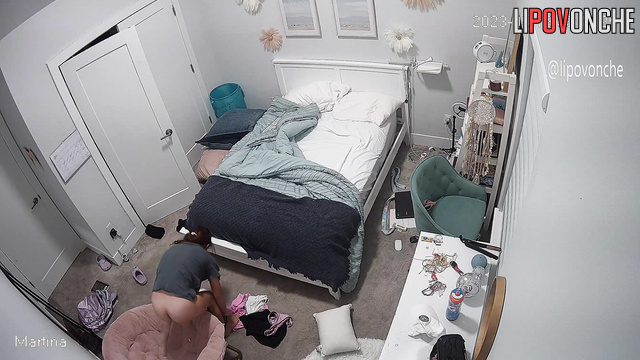 Perhaps her stupid family installed a cam in her room