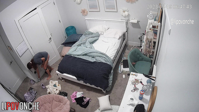 Perhaps her stupid family installed a cam in her room