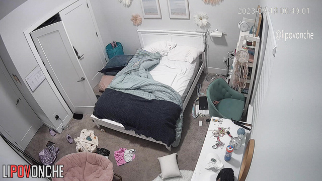 Perhaps her stupid family installed a cam in her room
