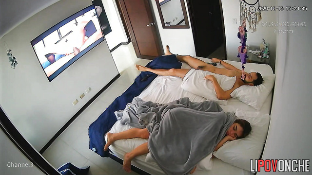 He got excited by watching porn and started teasing his girlfriend