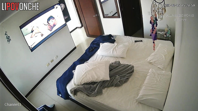 He got excited by watching porn and started teasing his girlfriend