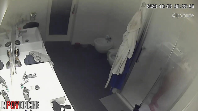 As a joke, a camera was installed in her cozy bathroom