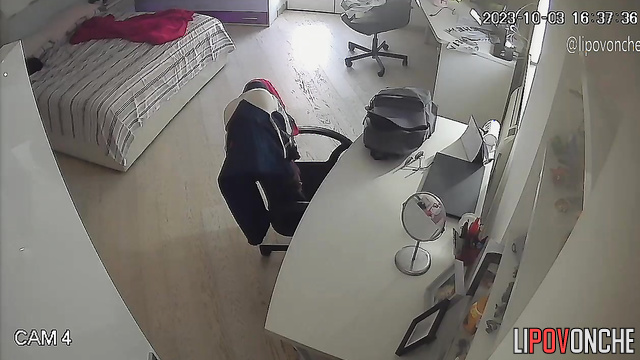 As a joke, a camera was installed in her room, look