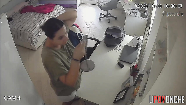 As a joke, a camera was installed in her room, look